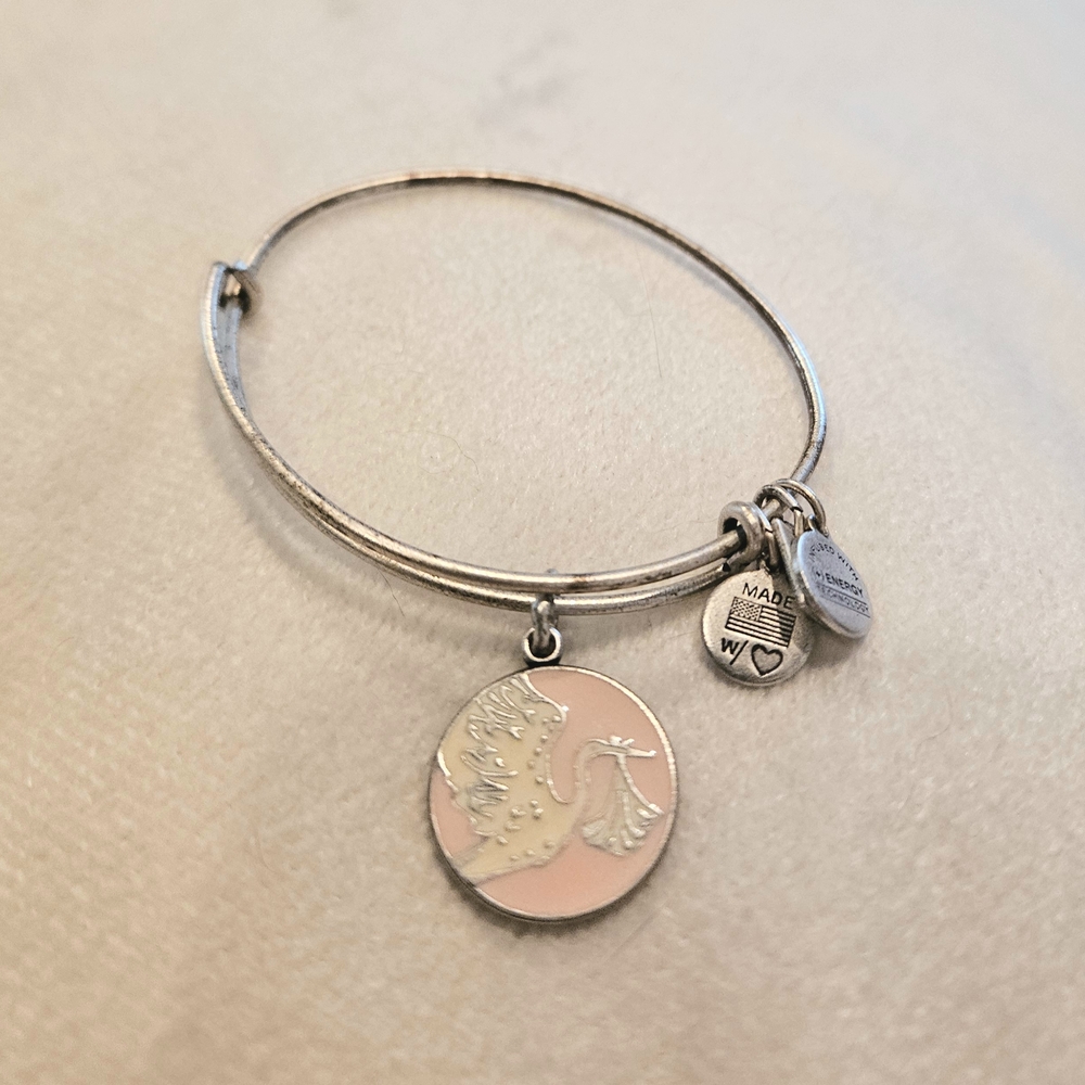 Alex and Ani Stork Charm Bracelet